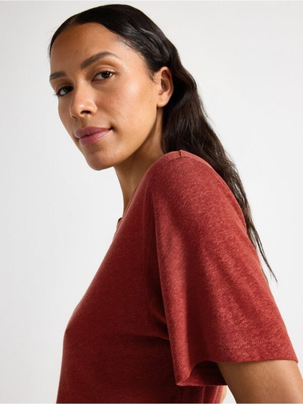 T-shirt in linen blend - 3005523-7324
