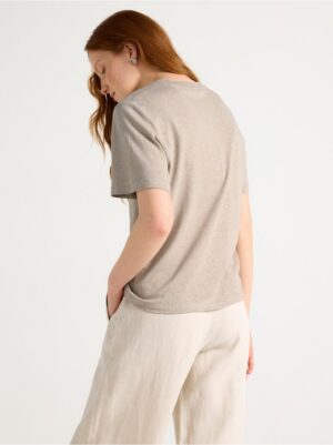 T-shirt in linen blend - 3005523-7742