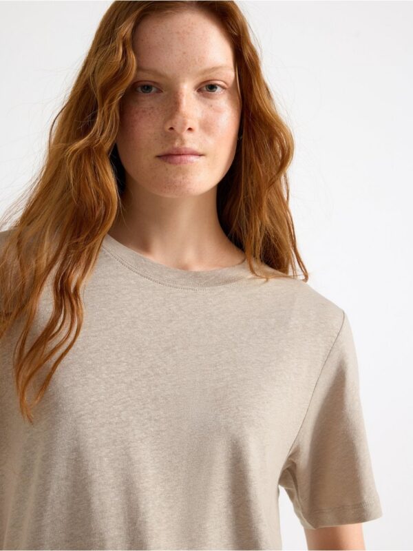 T-shirt in linen blend - 3005523-7742