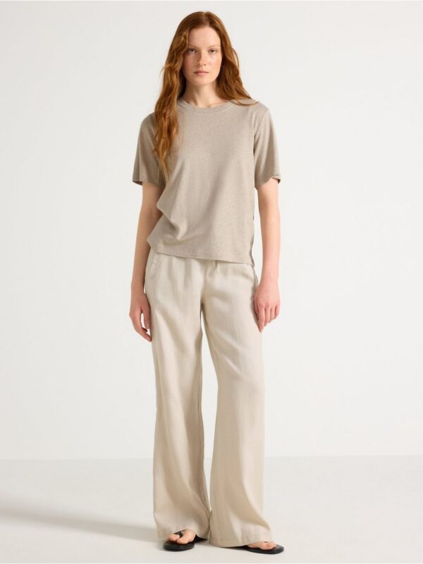 T-shirt in linen blend - 3005523-7742