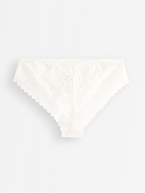 Brazilian briefs with broderie anglaise - 3005629-70