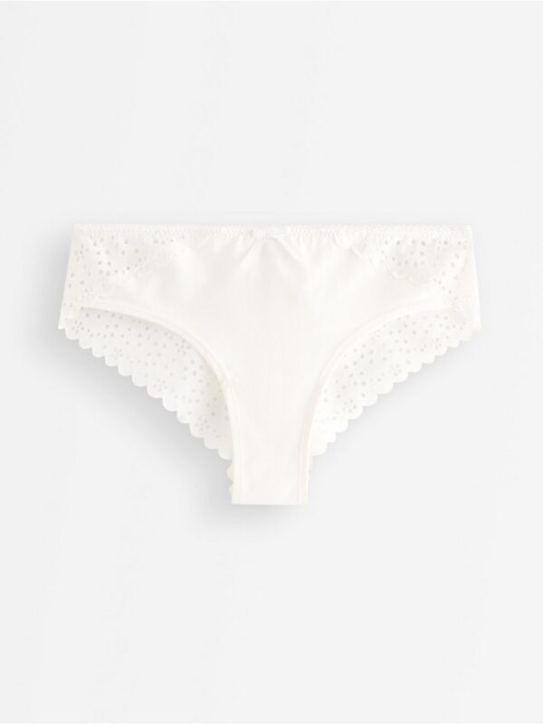 Brazilian briefs with broderie anglaise - 3005629-70