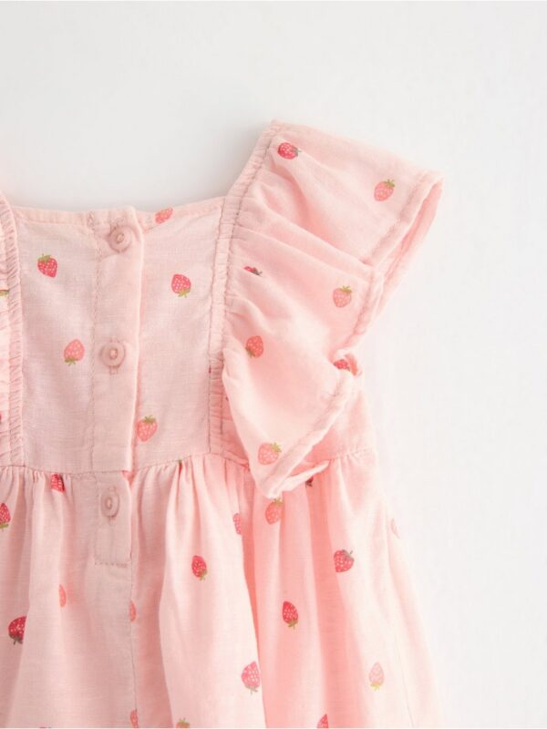 Dress with flounce sleeves - 3005635-7491