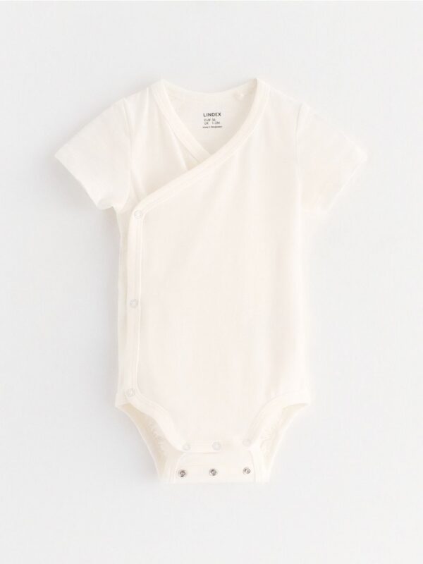 Wrap bodysuit in slub jersey - 3005636-325