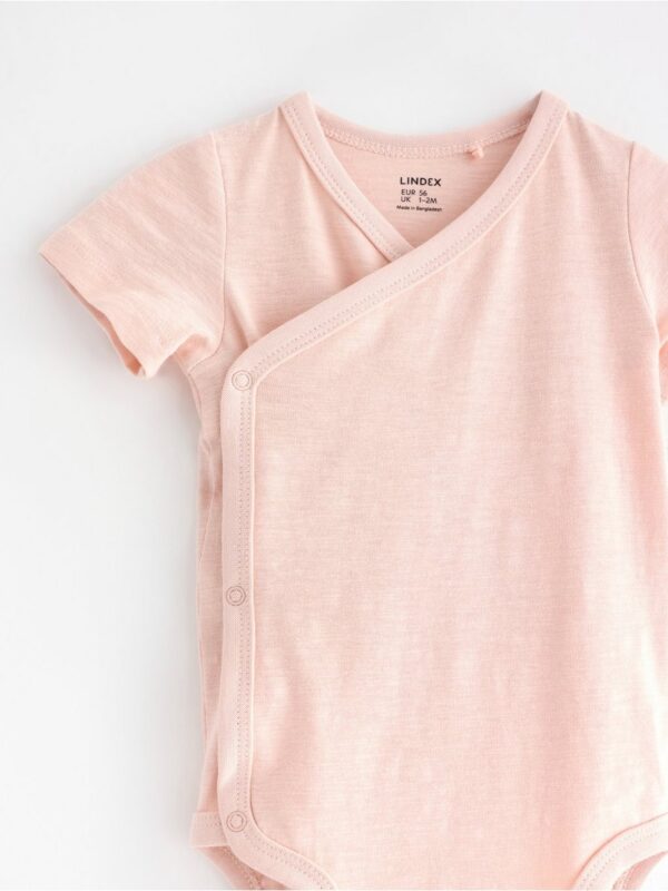 Wrap bodysuit in slub jersey - 3005636-6907