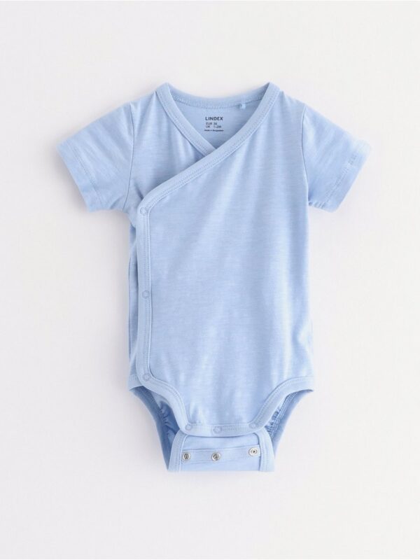 Wrap bodysuit in slub jersey - 3005636-8852