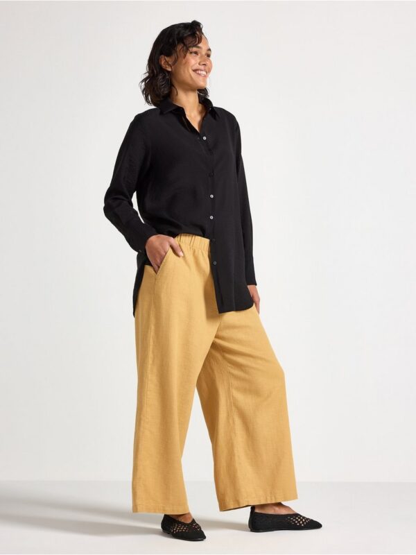 Cropped trousers in rami blend - 3005730-7705