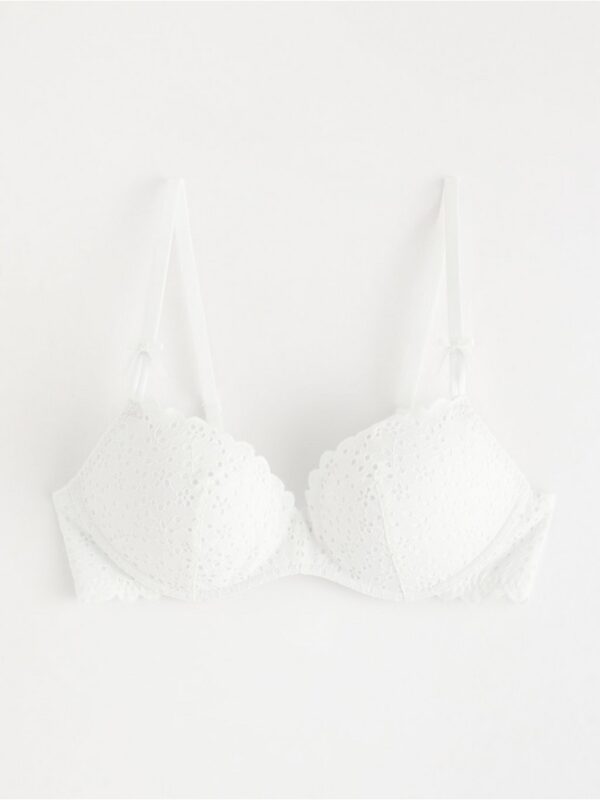 Push-up bra with broderie anglaise - 3005840-70