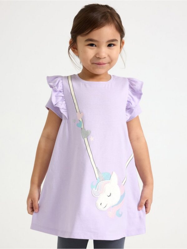Short-sleeved tunic with frills - 3005909-4813