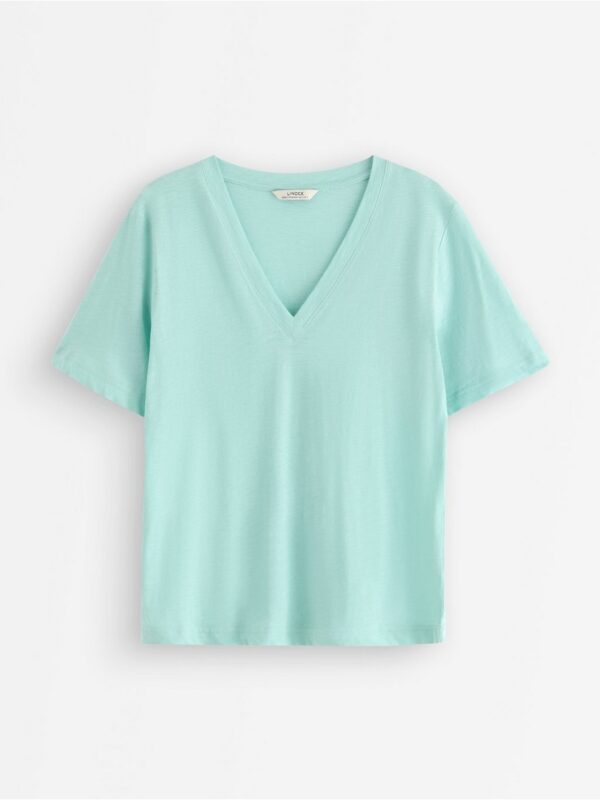 T-shirt with v-neck - 3005988-7610