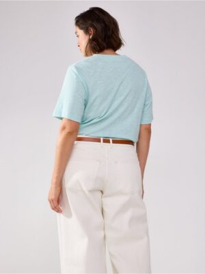 T-shirt with v-neck - 3005988-7610