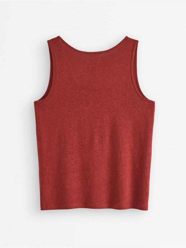 Tank top in linen blend - 3006041-7324