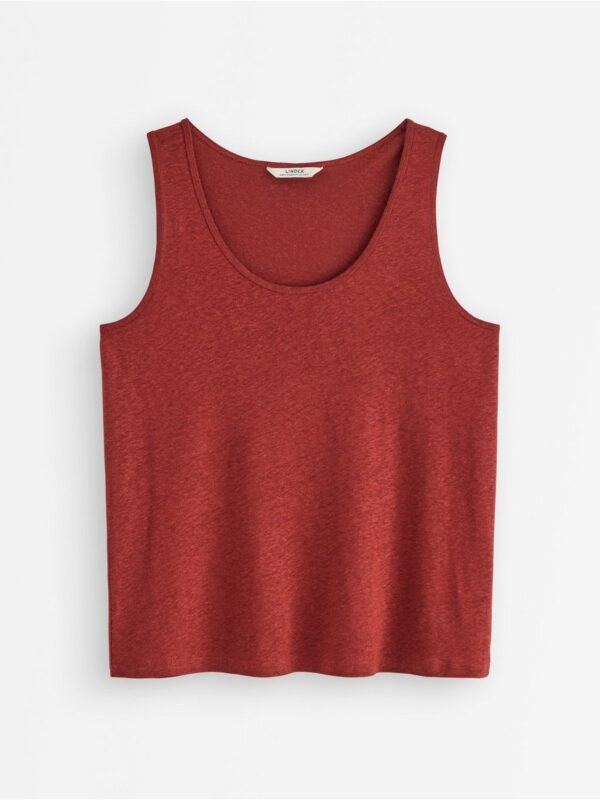 Tank top in linen blend - 3006041-7324