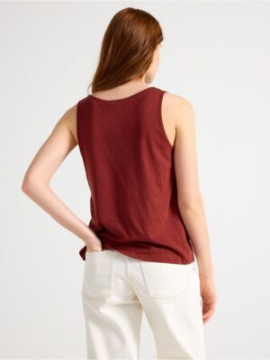 Tank top in linen blend - 3006041-7324