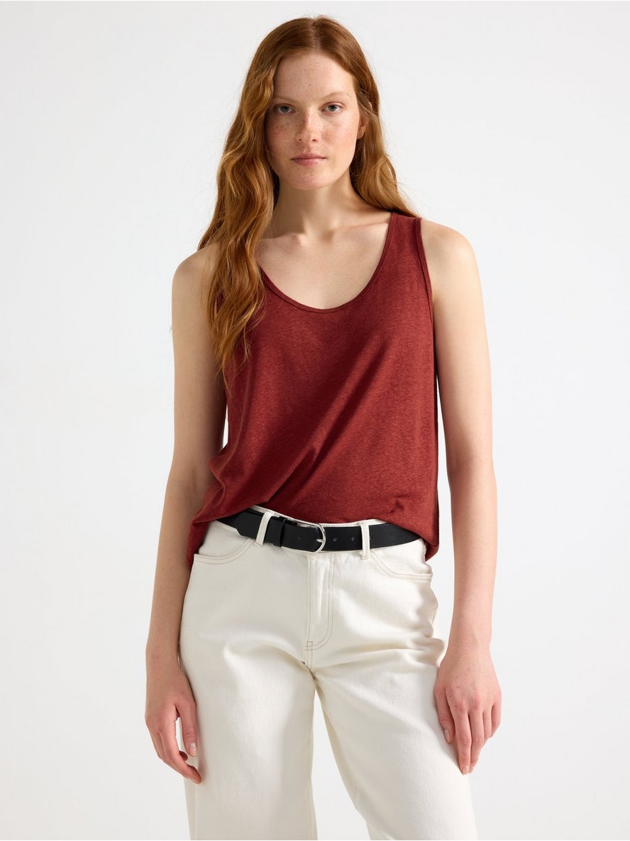 Majica – Tank top in linen blend