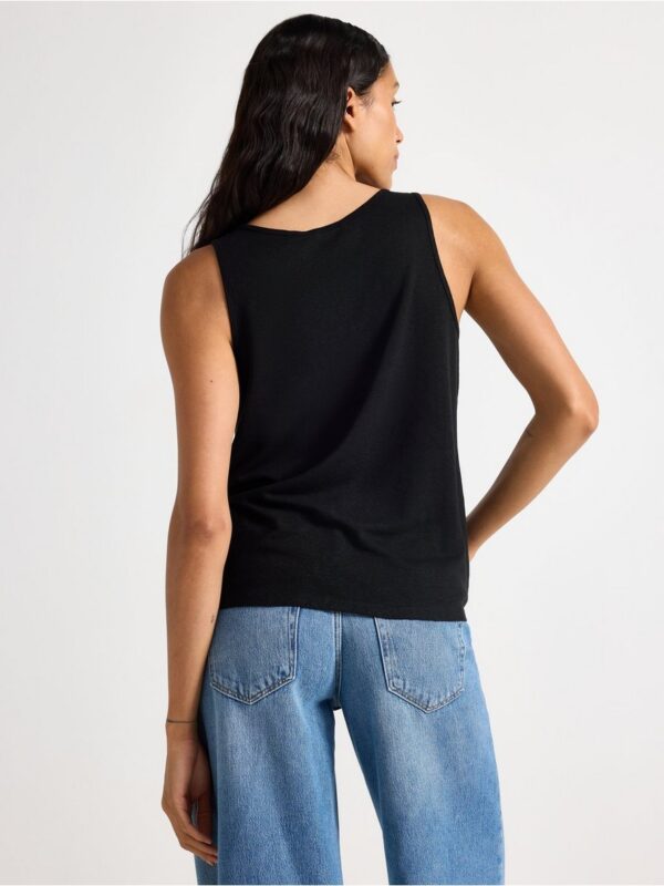 Tank top in linen blend - 3006041-80