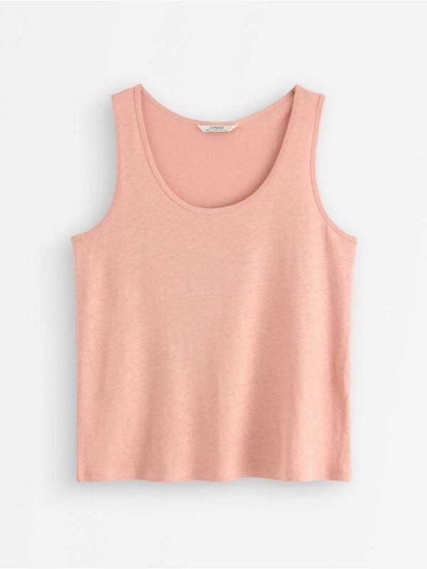 Tank top in linen blend - 3006041-8721