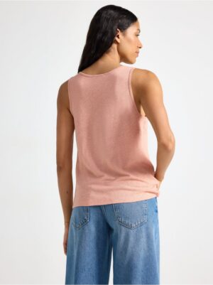 Tank top in linen blend - 3006041-8721