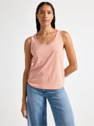 Tank top in linen blend - 3006041-8721