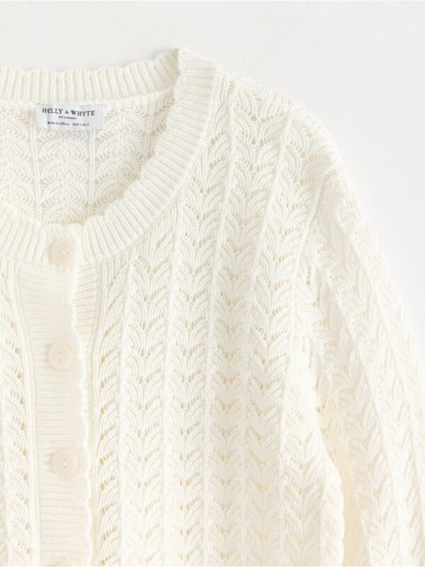 Pattern-knit cardigan - 3006074-300