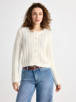 Pattern-knit cardigan - 3006074-300