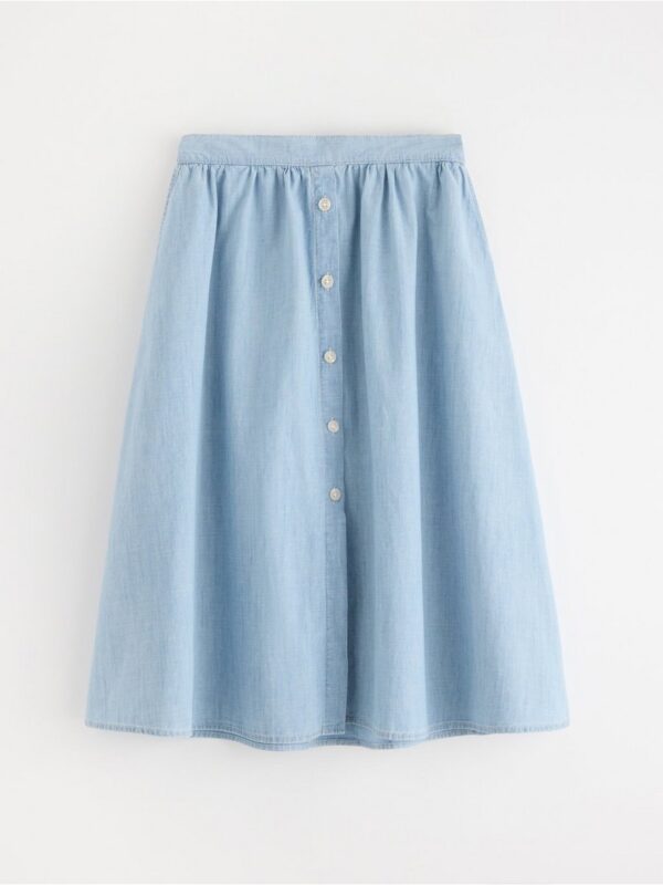 Midi skirt in chambray - 3006215-5137