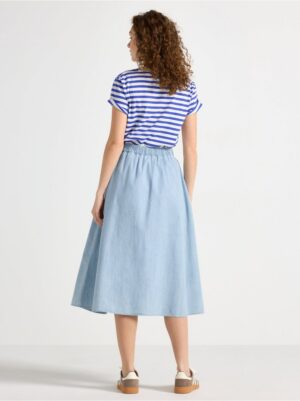 Midi skirt in chambray - 3006215-5137