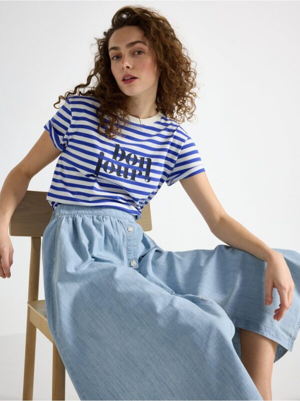 Midi skirt in chambray - 3006215-5137