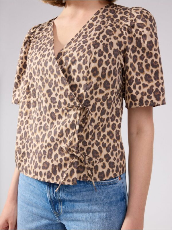 Blouse with wrap design - 3006238-8592