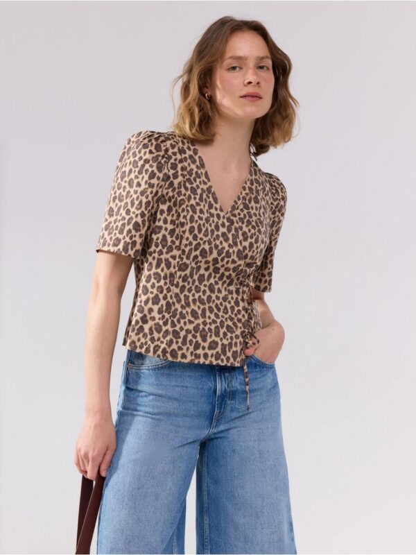 Blouse with wrap design - 3006238-8592
