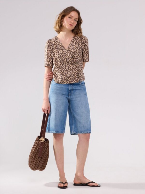Blouse with wrap design - 3006238-8592