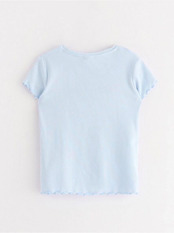Short-sleeved ribbed top - 3006247-1355