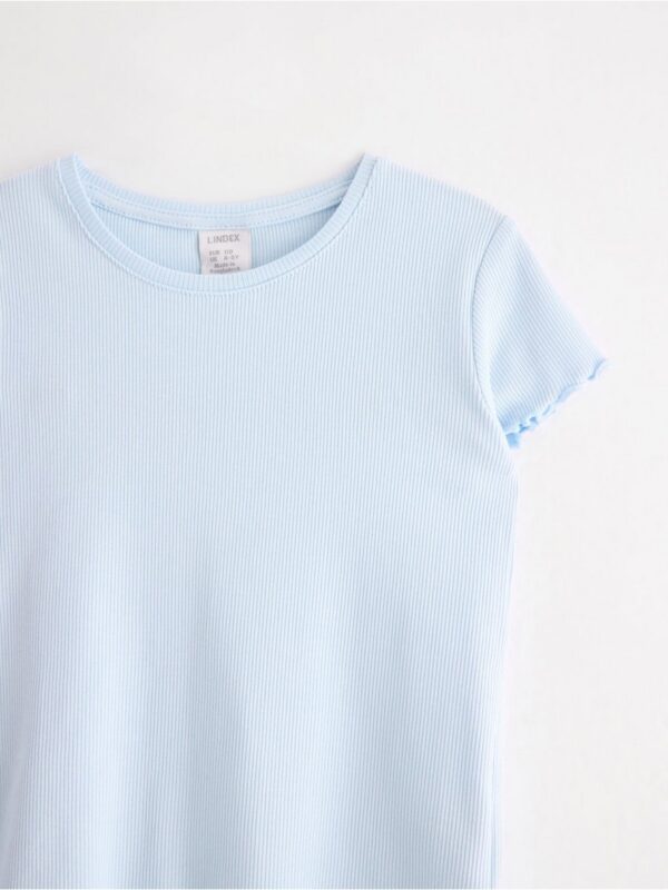 Short-sleeved ribbed top - 3006247-1355