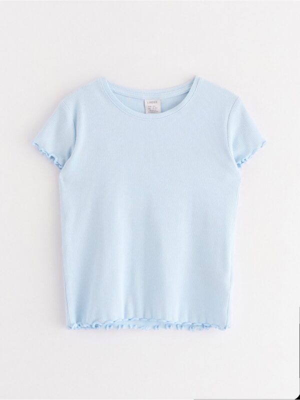 Short-sleeved ribbed top - 3006247-1355
