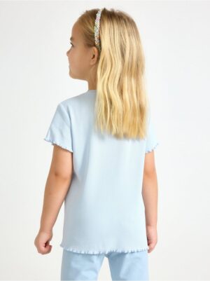 Short-sleeved ribbed top - 3006247-1355