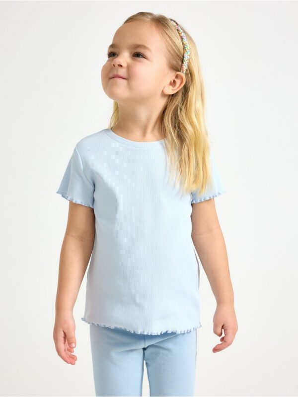 Short-sleeved ribbed top - 3006247-1355