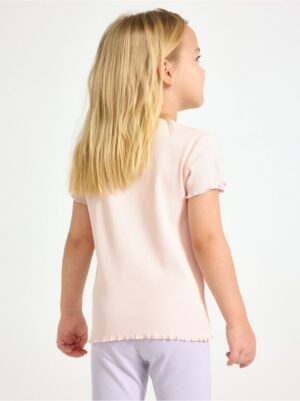 Short-sleeved ribbed top - 3006247-7491