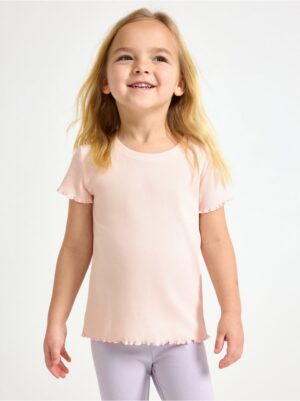 Short-sleeved ribbed top - 3006247-7491