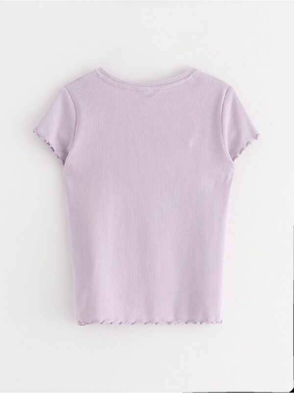 Short-sleeved ribbed top - 3006247-9959