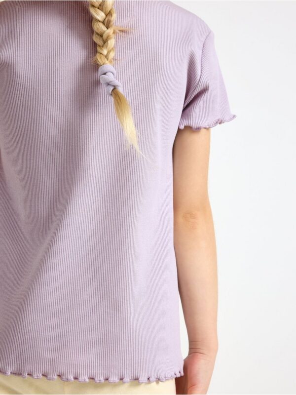 Short-sleeved ribbed top - 3006247-9959