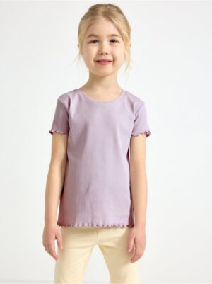 Short-sleeved ribbed top - 3006247-9959