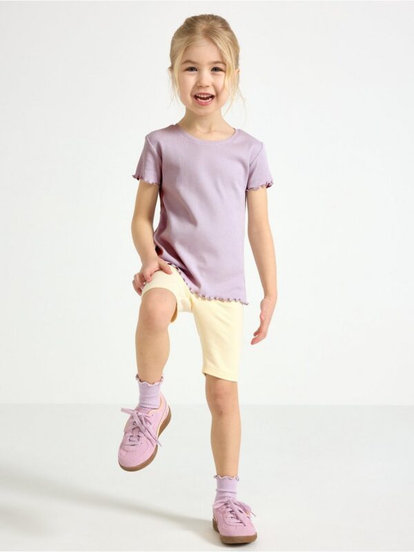 Short-sleeved ribbed top - 3006247-9959