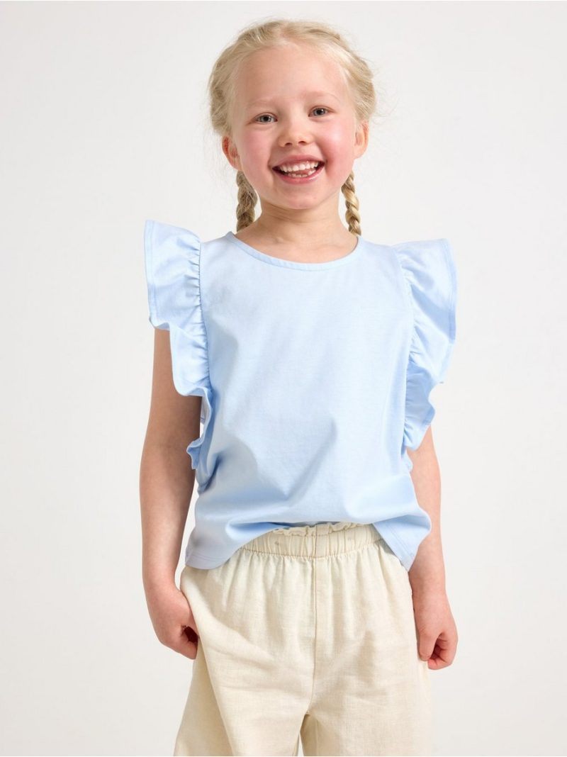 Top with flounce sleeves - 3006250-1355