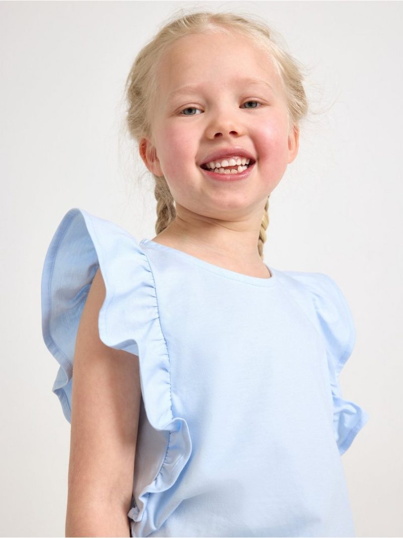 Top with flounce sleeves - 3006250-1355