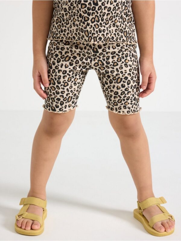 Ribbed biker shorts - 3006481-7458