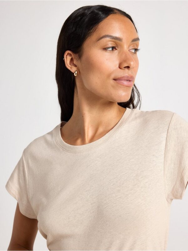 Top in linen blend - 3006518-7704