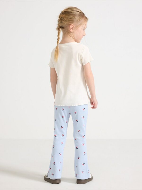 Flared ribbed leggings - 3006539-1355