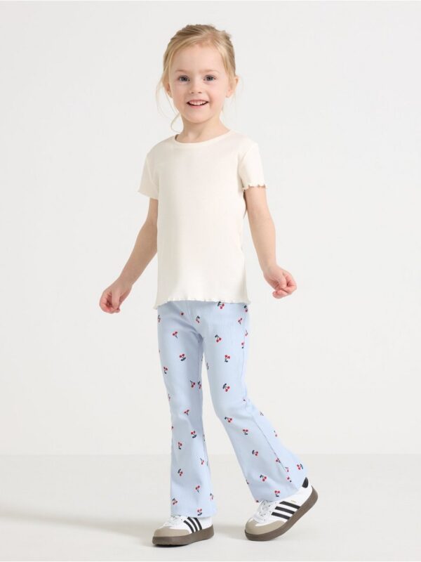 Flared ribbed leggings - 3006539-1355