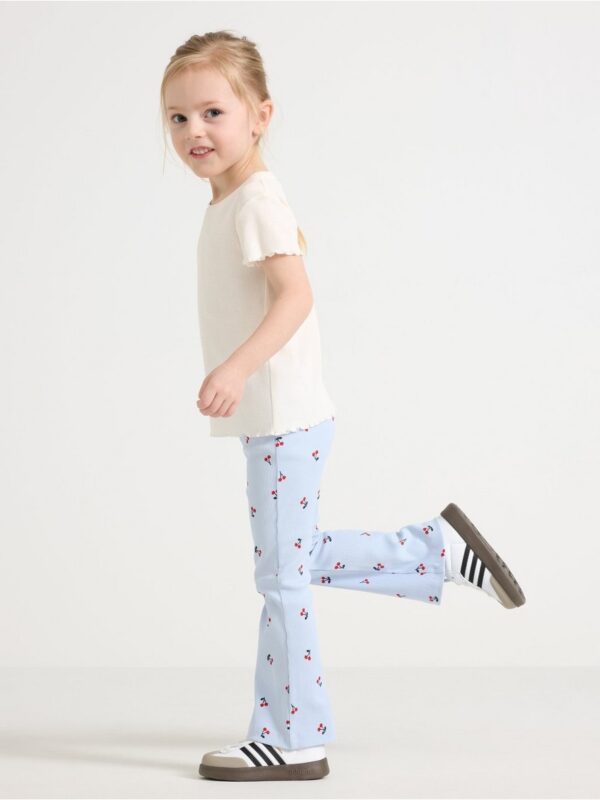 Flared ribbed leggings - 3006539-1355