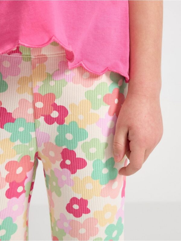 Flared ribbed leggings - 3006539-6728